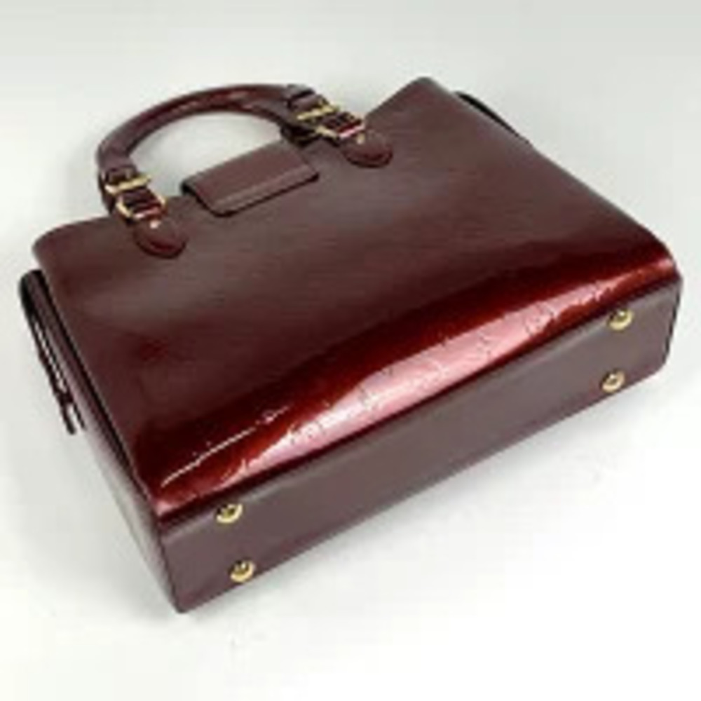 Louis Vuitton Vernis Avenue Patent Handbag Leather Melrose Enamel Monogram Brown